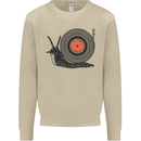 Slug Decks with Vinyl LP DJ DJing Turntable Mens Sweatshirt Jumper Sand
