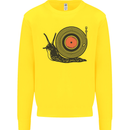 Slug Decks with Vinyl LP DJ DJing Turntable Mens Sweatshirt Jumper Yellow