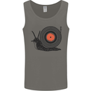 Slug Decks with Vinyl LP DJ DJing Turntable Mens Vest Tank Top Charcoal