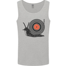 Slug Decks with Vinyl LP DJ DJing Turntable Mens Vest Tank Top Sports Grey