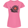 Slug Decks with Vinyl LP DJ DJing Turntable Womens Petite Cut T-Shirt Azalea