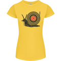 Slug Decks with Vinyl LP DJ DJing Turntable Womens Petite Cut T-Shirt Yellow