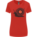 Slug Decks with Vinyl LP DJ DJing Turntable Womens Wider Cut T-Shirt Red