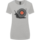 Slug Decks with Vinyl LP DJ DJing Turntable Womens Wider Cut T-Shirt Sports Grey