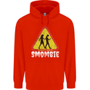 Smombie Antisocial Phone Addict Smartphone Childrens Kids Hoodie Bright Red