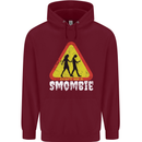 Smombie Antisocial Phone Addict Smartphone Childrens Kids Hoodie Maroon