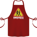 Smombie Antisocial Phone Addict Smartphone Cotton Apron 100% Organic Maroon