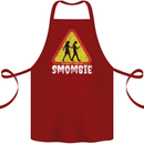 Smombie Antisocial Phone Addict Smartphone Cotton Apron 100% Organic Maroon