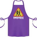 Smombie Antisocial Phone Addict Smartphone Cotton Apron 100% Organic Purple