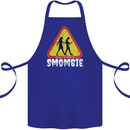Smombie Antisocial Phone Addict Smartphone Cotton Apron 100% Organic Royal Blue