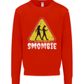 Smombie Antisocial Phone Addict Smartphone Kids Sweatshirt Jumper Bright Red