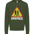 Smombie Antisocial Phone Addict Smartphone Kids Sweatshirt Jumper Forest Green