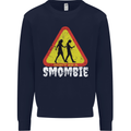 Smombie Antisocial Phone Addict Smartphone Kids Sweatshirt Jumper Navy Blue