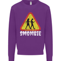 Smombie Antisocial Phone Addict Smartphone Kids Sweatshirt Jumper Purple