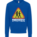 Smombie Antisocial Phone Addict Smartphone Kids Sweatshirt Jumper Royal Blue