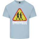 Smombie Antisocial Phone Addict Smartphone Kids T-Shirt Childrens Light Blue