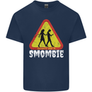 Smombie Antisocial Phone Addict Smartphone Kids T-Shirt Childrens Navy Blue