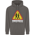 Smombie Antisocial Phone Addict Smartphone Mens 80% Cotton Hoodie Charcoal