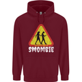 Smombie Antisocial Phone Addict Smartphone Mens 80% Cotton Hoodie Maroon