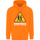 Smombie Antisocial Phone Addict Smartphone Mens 80% Cotton Hoodie Orange