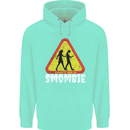 Smombie Antisocial Phone Addict Smartphone Mens 80% Cotton Hoodie Peppermint