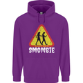 Smombie Antisocial Phone Addict Smartphone Mens 80% Cotton Hoodie Purple