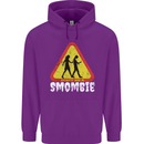 Smombie Antisocial Phone Addict Smartphone Mens 80% Cotton Hoodie Purple