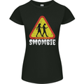 Smombie Antisocial Phone Addict Smartphone Womens Petite Cut T-Shirt Black