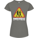 Smombie Antisocial Phone Addict Smartphone Womens Petite Cut T-Shirt Charcoal