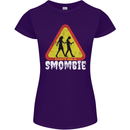 Smombie Antisocial Phone Addict Smartphone Womens Petite Cut T-Shirt Purple