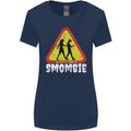 Smombie Antisocial Phone Addict Smartphone Womens Wider Cut T-Shirt Navy Blue