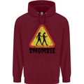 Smombie Antisocial Phone Smartphone Addict Childrens Kids Hoodie Maroon