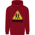 Smombie Antisocial Phone Smartphone Addict Childrens Kids Hoodie Red