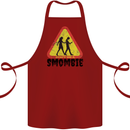 Smombie Antisocial Phone Smartphone Addict Cotton Apron 100% Organic Maroon
