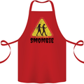 Smombie Antisocial Phone Smartphone Addict Cotton Apron 100% Organic Red