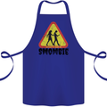 Smombie Antisocial Phone Smartphone Addict Cotton Apron 100% Organic Royal Blue