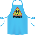 Smombie Antisocial Phone Smartphone Addict Cotton Apron 100% Organic Turquoise