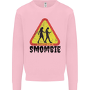 Smombie Antisocial Phone Smartphone Addict Kids Sweatshirt Jumper Light Pink