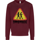 Smombie Antisocial Phone Smartphone Addict Kids Sweatshirt Jumper Maroon