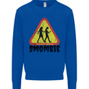 Smombie Antisocial Phone Smartphone Addict Kids Sweatshirt Jumper Royal Blue