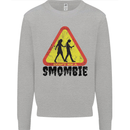 Smombie Antisocial Phone Smartphone Addict Kids Sweatshirt Jumper Sports Grey