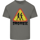 Smombie Antisocial Phone Smartphone Addict Kids T-Shirt Childrens Charcoal