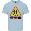 Smombie Antisocial Phone Smartphone Addict Kids T-Shirt Childrens Light Blue