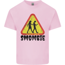 Smombie Antisocial Phone Smartphone Addict Kids T-Shirt Childrens Light Pink