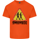 Smombie Antisocial Phone Smartphone Addict Kids T-Shirt Childrens Orange