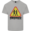 Smombie Antisocial Phone Smartphone Addict Kids T-Shirt Childrens Sports Grey