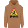 Smombie Antisocial Phone Smartphone Addict Mens 80% Cotton Hoodie Caramel Latte