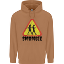 Smombie Antisocial Phone Smartphone Addict Mens 80% Cotton Hoodie Caramel Latte