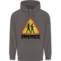 Smombie Antisocial Phone Smartphone Addict Mens 80% Cotton Hoodie Charcoal