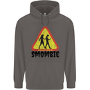 Smombie Antisocial Phone Smartphone Addict Mens 80% Cotton Hoodie Charcoal